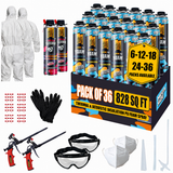 Y’allCanDIY Spray Foam Insulation Kit - 36 pack (36.6 oz Each) with Full DIY Kit