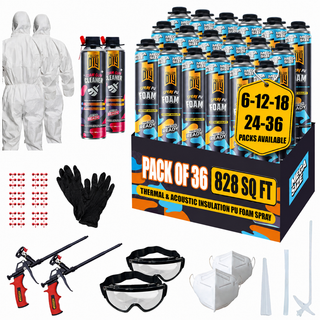 Y’allCanDIY Spray Foam Insulation Kit - 36 pack (36.6 oz Each) with Full DIY Kit