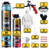 Y’allCanDIY Spray Foam Insulation Kit - 24 pack (36.6 oz Each) with Full DIY Kit