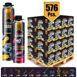 Y’allCanDIY Spray Foam Insulation Kit Bulk Bundle - 576 Cans (32.8 oz Each) with Full DIY Kit