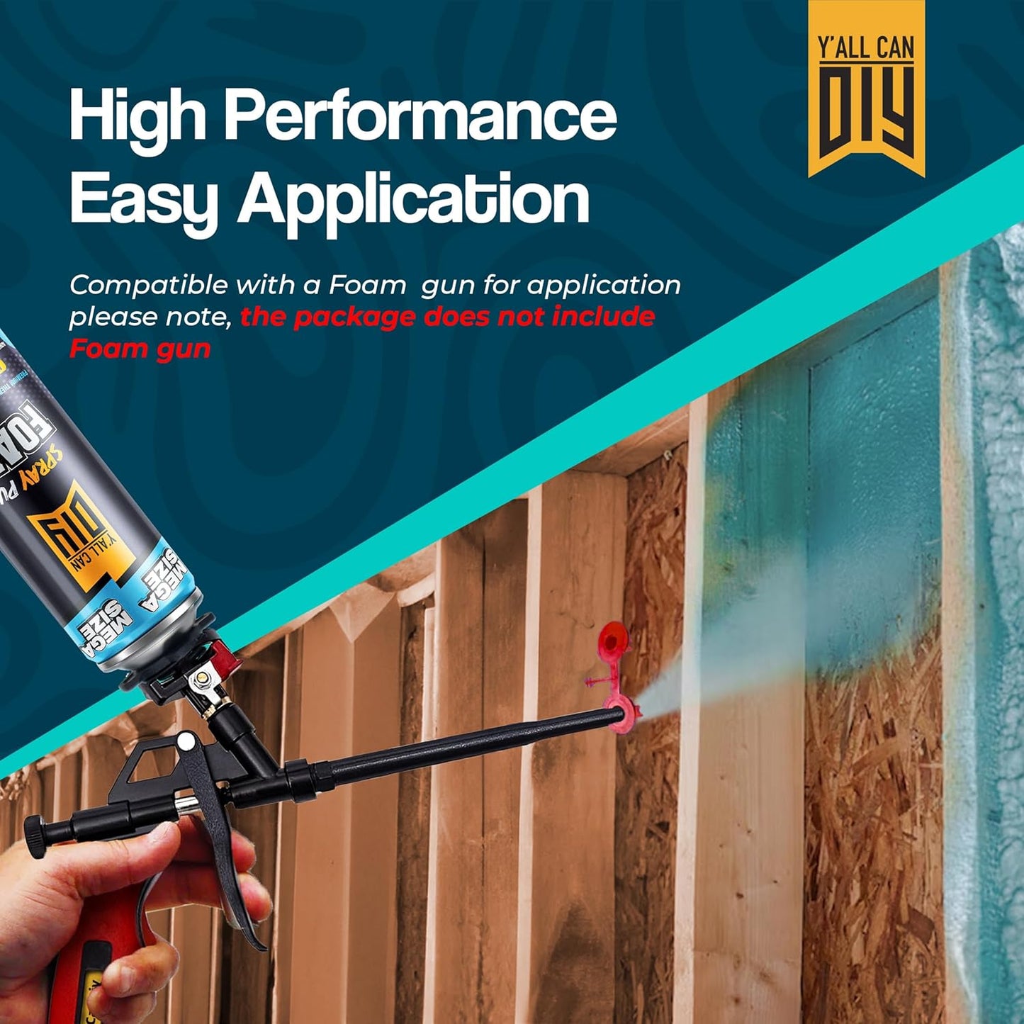 Y’allCanDIY Spray Foam Insulation - 12 Pack (36.6 oz Each)