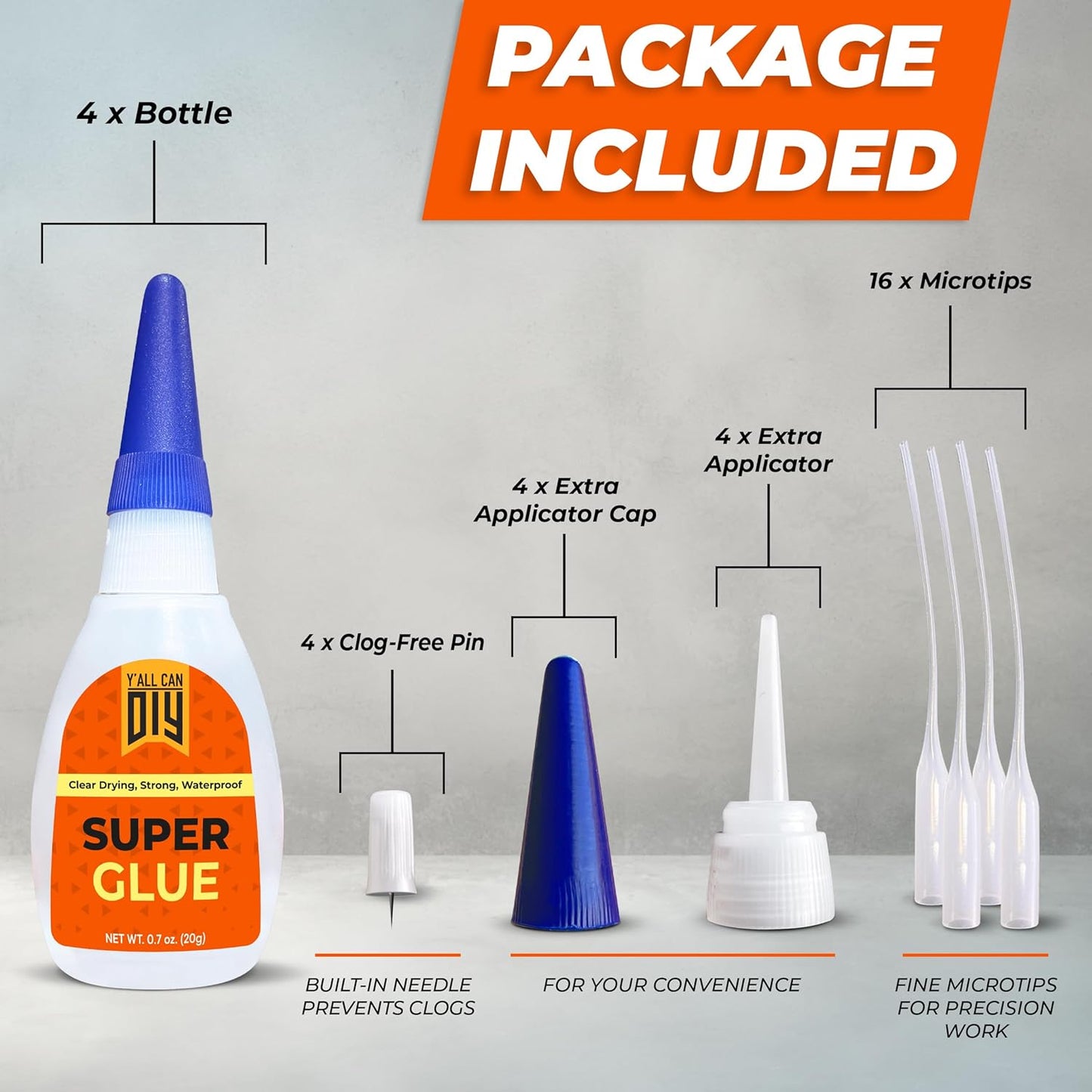 Super Glue 4 pack