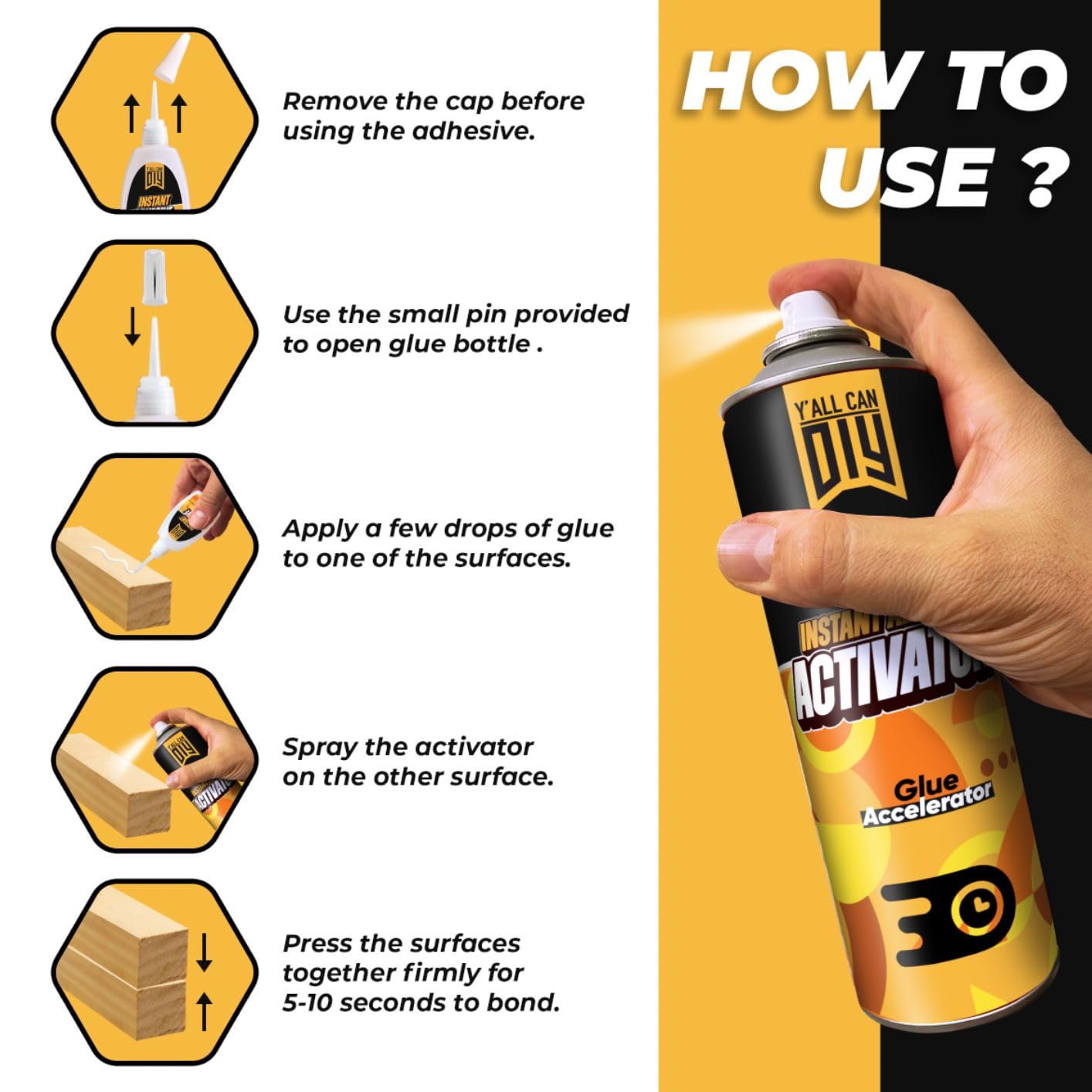 CA Glue with Activator (24 x 1.76 oz. + 12 x 13.5 fl oz.)