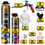 Y’allCanDIY Spray Foam Insulation Kit Bulk Bundle - 288 Cans (32.8 oz Each) with Full DIY Kit