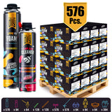 Y’allCanDIY Spray Foam Insulation Kit Bulk Bundle - 576 Cans (32.8 oz Each) with Full DIY Kit