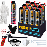 Y’allCanDIY Spray Foam Insulation Kit - 12 pack (32.8 oz Each) with Full DIY Kit