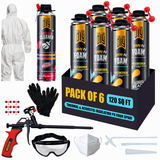 Y’allCanDIY Spray Foam Insulation Kit - 6 pack (32.8 oz Each) with Full DIY Kit