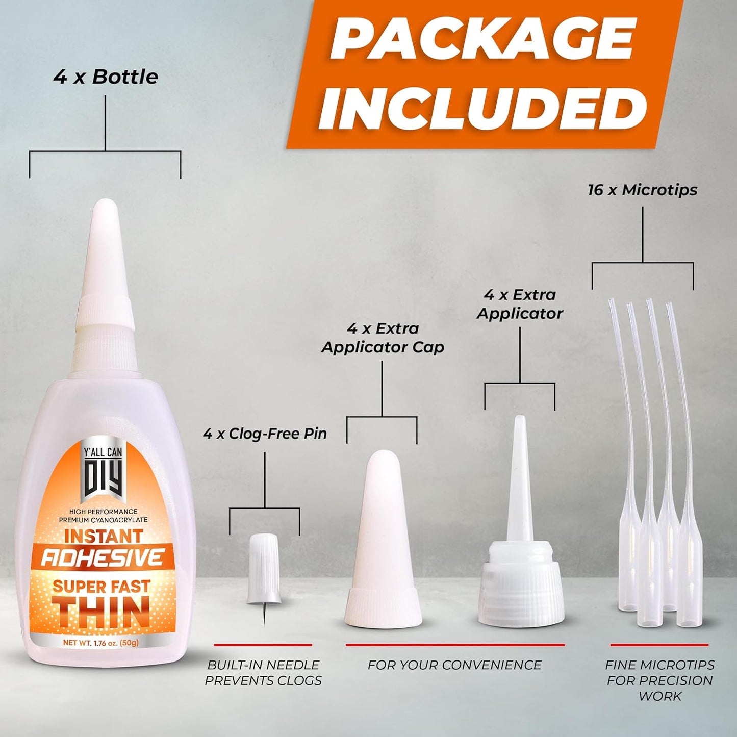 CA Glue 4 Pack