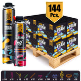 Y’allCanDIY Spray Foam Insulation Kit Bulk Bundle - 144 Cans (32.8 oz Each) with Full DIY Kit
