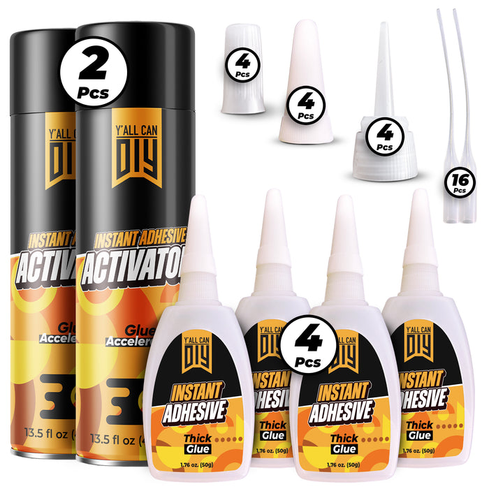 Pegamento CA con activador (4 x 1.76 oz. + 2 x 13.5 fl oz.)