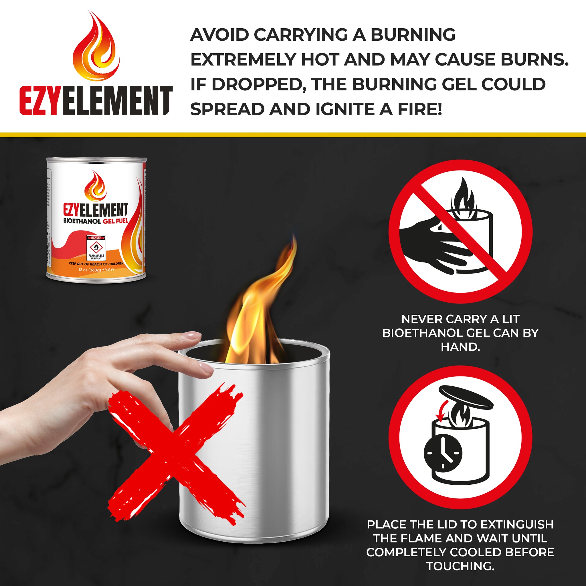 EzyElement Bioethanol Gel Fuel 8 pack