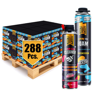 Y’allCanDIY Spray Foam Insulation Kit Bulk Bundle - 288 Cans (36.6 oz Each) with Full DIY Kit