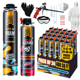 Y’allCanDIY Spray Foam Insulation Kit - 24 pack (32.8 oz Each) with Full DIY Kit