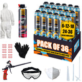 Y’allCanDIY Spray Foam Insulation Kit - 36 pack (36.6 oz Each) with Full DIY Kit