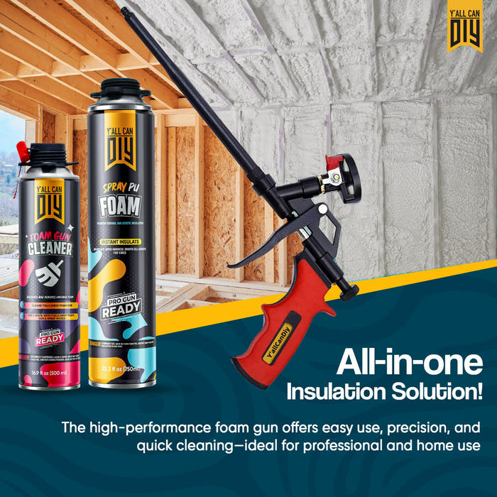 Y’allCanDIY Spray Foam Insulation Kit - 12 pack (32.8 oz Each) with Full DIY Kit