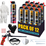 Spray Foam Insulation Kit 12 pack set - 750ml