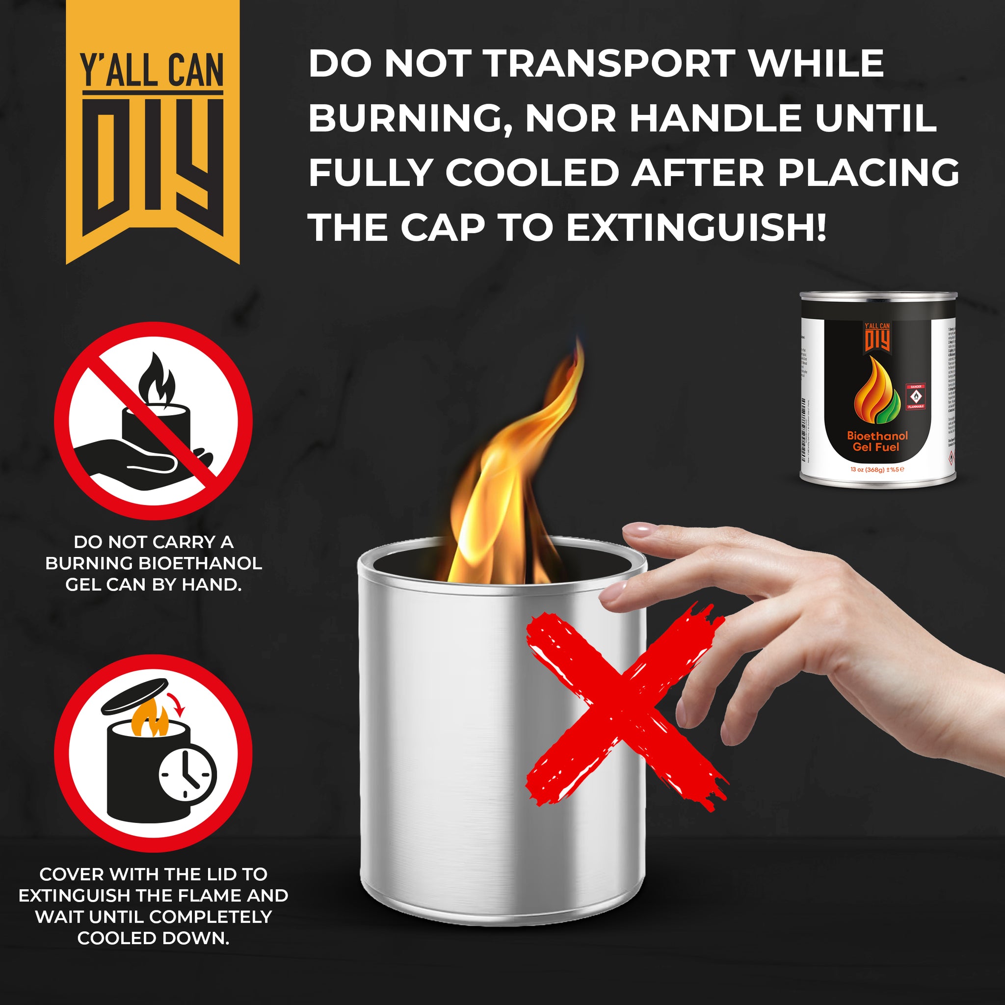 Y'allCanDIY Bioethanol Gel Fuel 32 pack