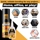 CA Glue with Activator (2 x 1.76 oz. + 2 x 6.76 fl oz.)