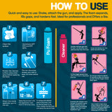 Spray Foam Insulation Kit 12 pack set - 750ml