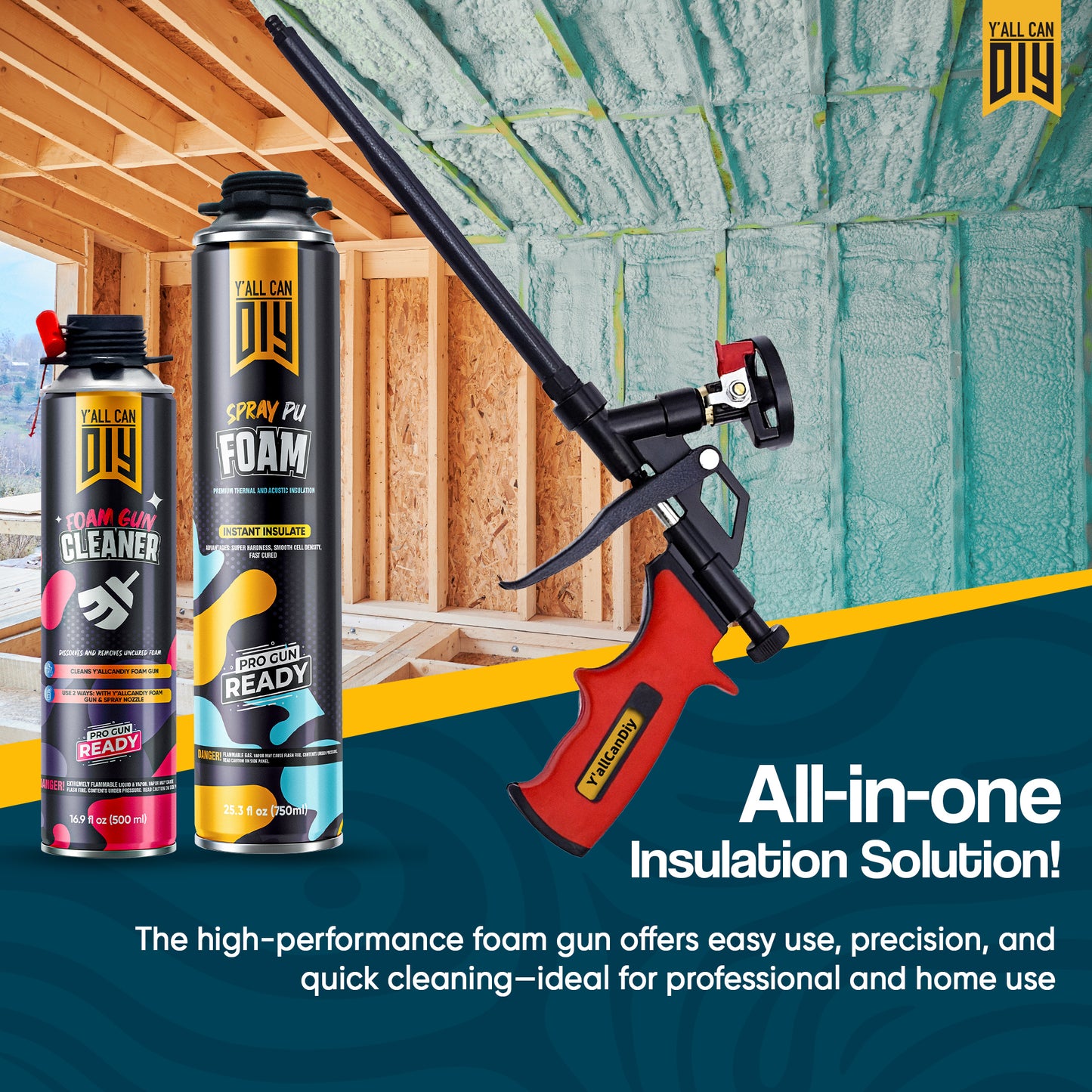 Spray Foam Insulation Kit 6 pack set - 750ml